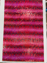 Holographic Snake Foil Printed Spandex Fabric - Multi Color Snake Print, 58" Width (1 Yard)