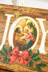10" Joy with The Holy Family Sign