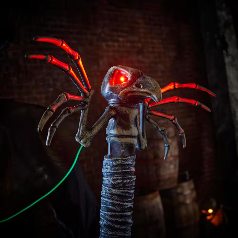 Gruesome Grounds Animated LED Plague Doctor Halloween Decoration 7 Feet