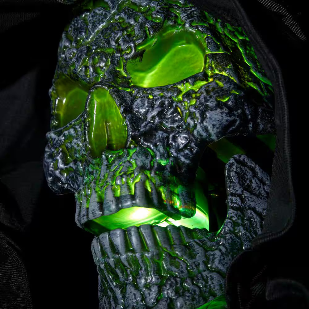 Grave and Bones Color Changing LED Levitating Reaper Halloween Decoration 12 Feet