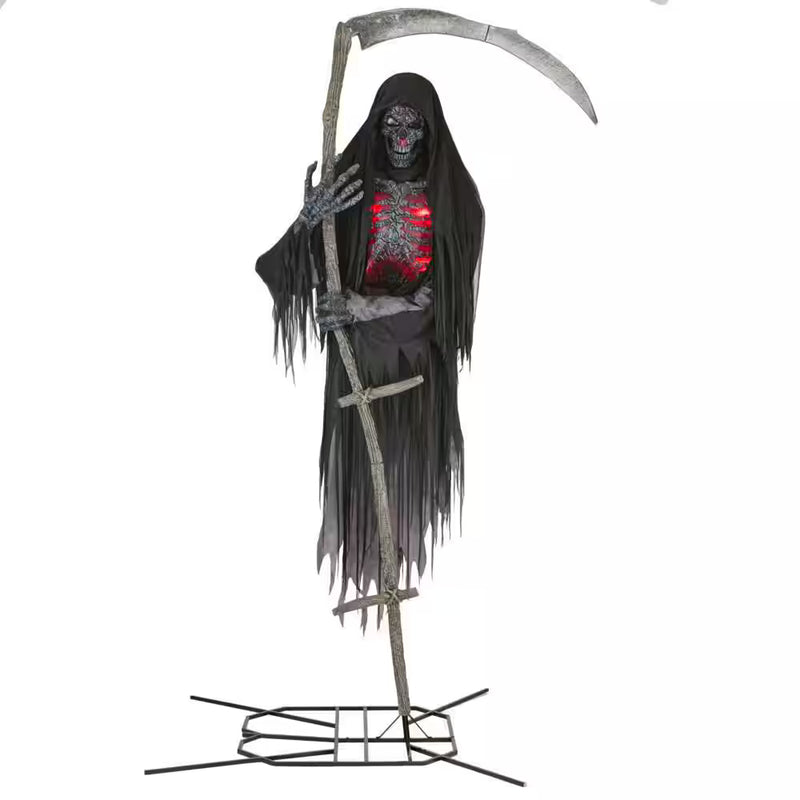 Grave and Bones Color Changing LED Levitating Reaper Halloween Decoration 12 Feet