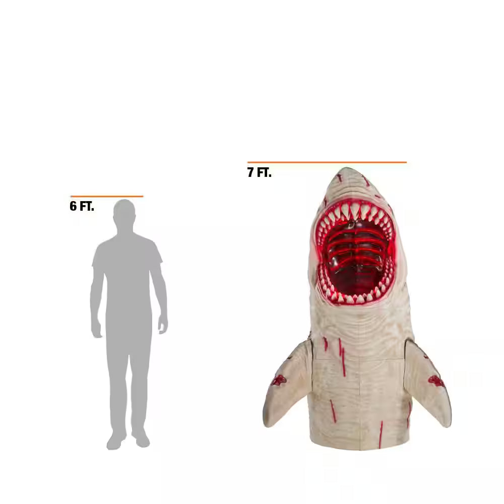 Dead Water LED Megalodon Shark Halloween Decoration 7 Feet