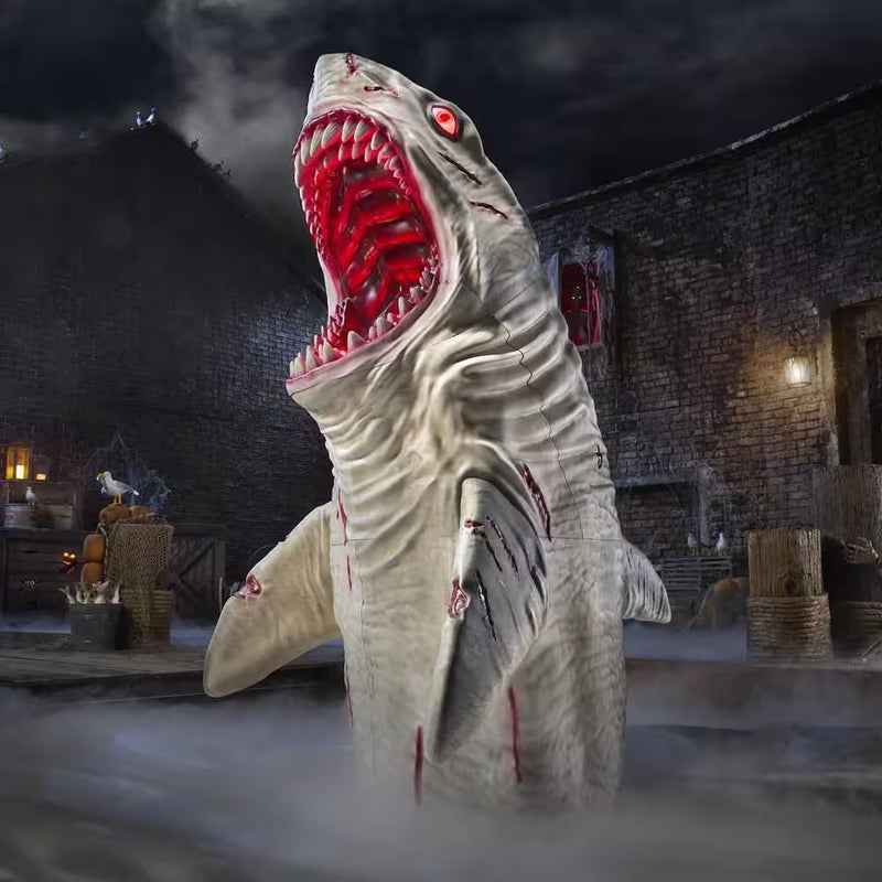 Dead Water LED Megalodon Shark Halloween Decoration 7 Feet