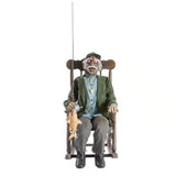 Dead Water Animated LED Fisherman in Rocking Chair Halloween Decoration 65 Feet