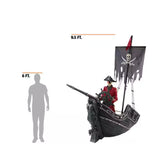 Dead Water Animated LED Pirate Ship Halloween Decoration 9.5 Feet