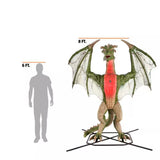 Gruesome Grounds Color Changing LED Wyvern Animated Dragon Halloween Decoration 8 Feet
