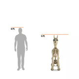 5-ft Grave and Bones Skellys Sitting Dog with LifeEyes LCD Eyes Halloween Decoration