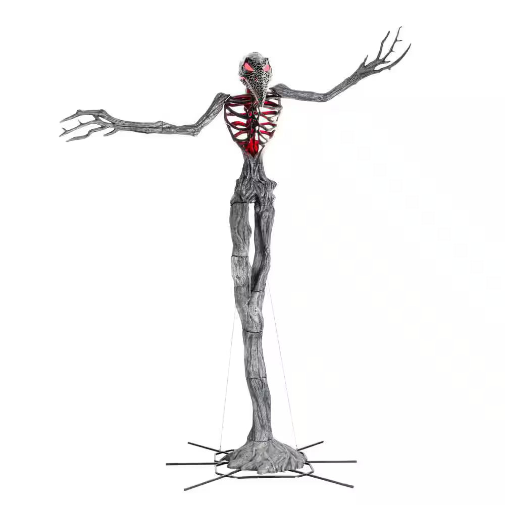 Grave and Bones Giant Animated LED Gally Crow Halloween Decoration 15 Feet