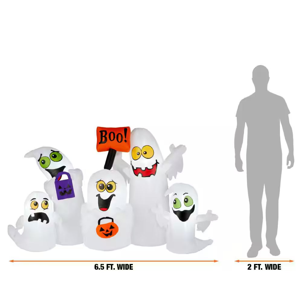 LED Airblown Ghost Scene Halloween Decoration Indoor Outdoor Inflatable