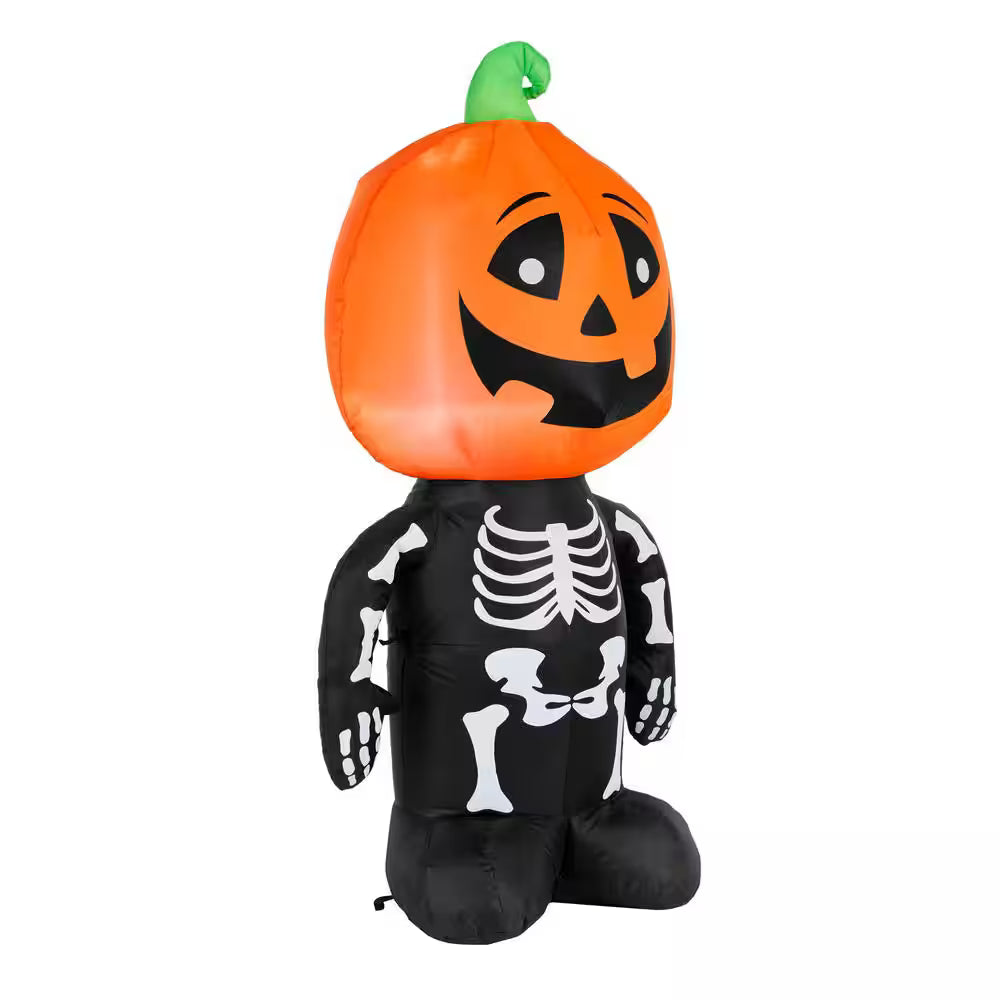 Halloween Classics LED Skeleton Pumpkin Airblown Inflatable Indoor Outdoor Decoration
