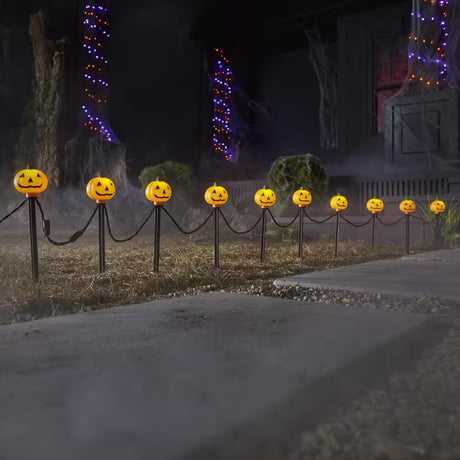 LED Pumpkin Pathway Markers Halloween Decoration Indoor Outdoor Lighting