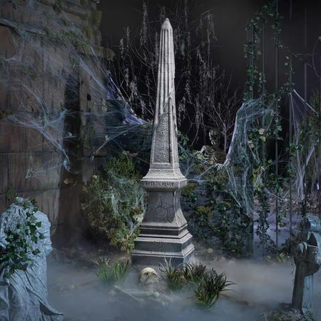 Grave and Bones Halloween Obelisk Tombstone Decoration 8 Feet