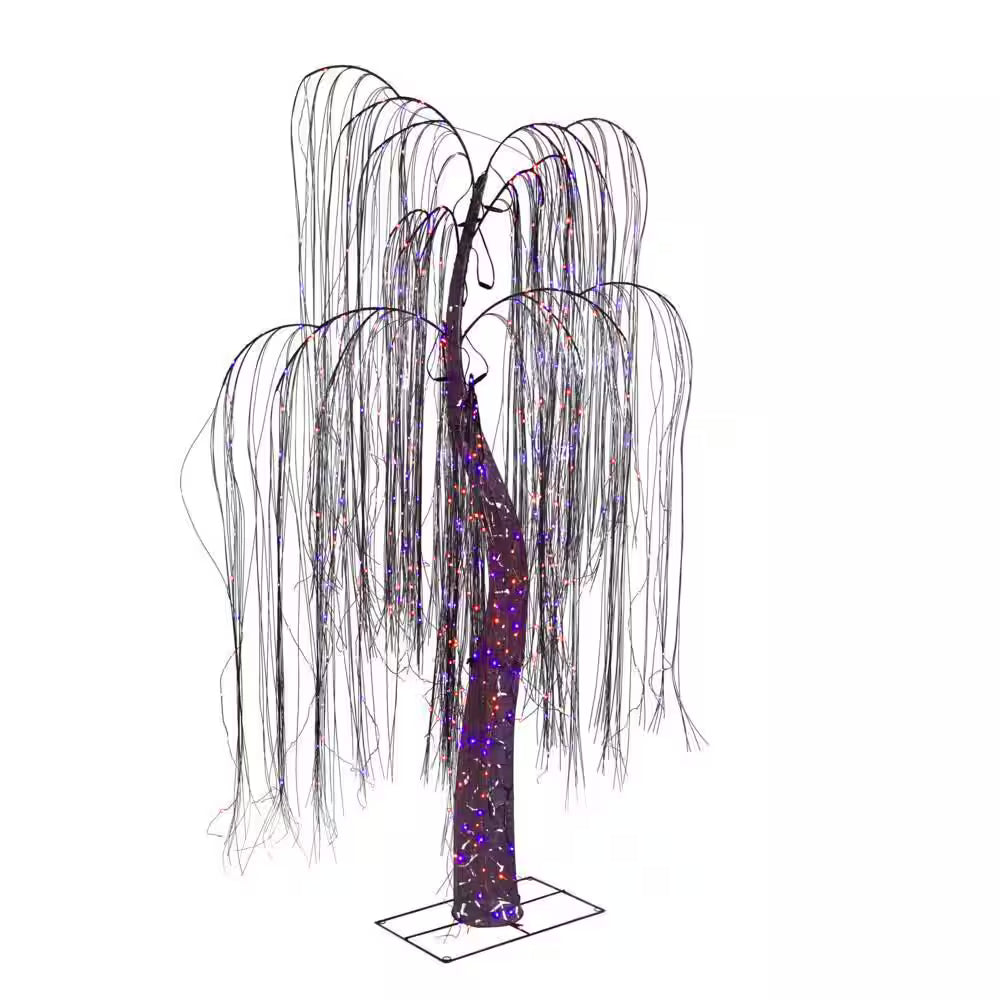 Halloween Classics Color Changing LED Willow Tree Halloween Decoration 7 Feet