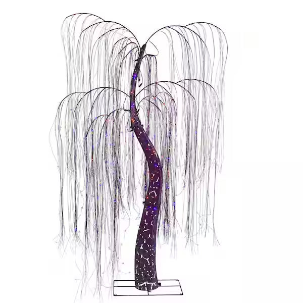 Halloween Classics Color Changing LED Willow Tree Halloween Decoration 7 Feet