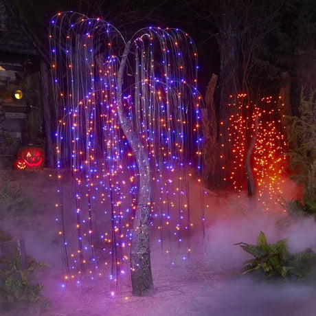 Halloween Classics Color Changing LED Willow Tree Halloween Decoration 7 Feet