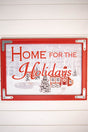 25.9” Wood “Home For The Holidays” Wall Decor