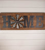 31" Wood and Metal Windmill "Home" Sign