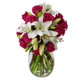 Beautiful Rose & Lily Fresh Flower Bouquet for Gifts & Events