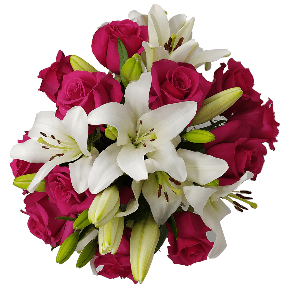 Beautiful Rose & Lily Fresh Flower Bouquet for Gifts & Events