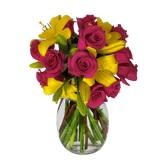 Deluxe Rose & Lily Fresh Flower Bouquet for Gifts & Decor