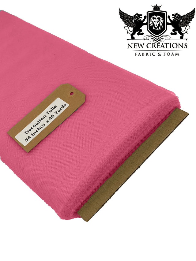 Hot Pink Tutu Tulle Fabric - Hot Pink Sheer Netting, 54" Width (5 Yards)