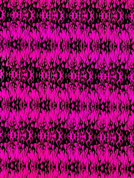 Hot Rod Flame Nylon Spandex Fabric - Holographic Flame Print, 58" Width (1 Yard)