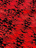 Hot Rod Flame Nylon Spandex Fabric - Holographic Flame Print, 58" Width (1 Yard)