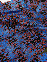 Hot Rod Flame Nylon Spandex Fabric - Holographic Flame Print, 58" Width (1 Yard)