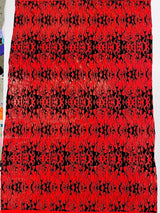 Hot Rod Flame Nylon Spandex Fabric - Holographic Flame Print, 58" Width (1 Yard)