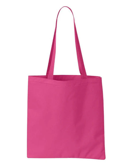 Big Tote Bag Polyester PVC Fabric - Hot Pink, 18"W X 16"H X 4 1/2"D (1 Bag)