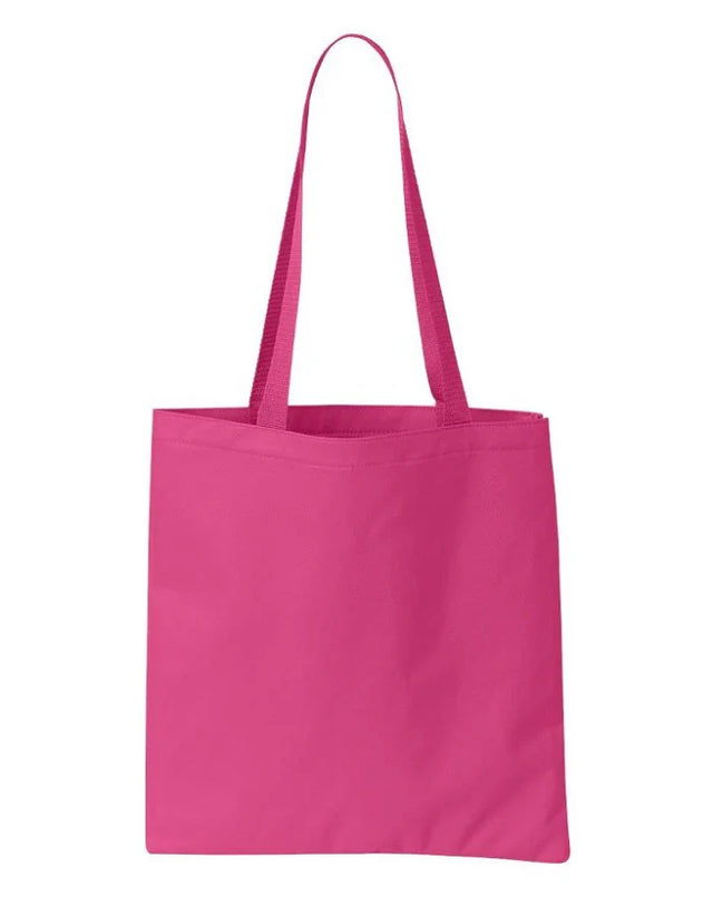 Big Tote Bag Polyester PVC Fabric - Hot Pink, 18"W X 16"H X 4 1/2"D (1 Bag)