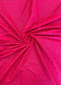 Heavy Eyelet Polyester Cotton Fabric - Hot Pink Floral Embroidery, 41"-42" Width