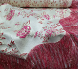 Brocade Jacquard Floral Fuchsia Gold