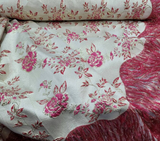 Brocade Jacquard Floral Fuchsia Gold