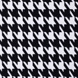 Houndstooth Nylon Spandex Fabric - Black And White Houndstooth Print, 58/60" Width, 200 GSM (1 Yard)