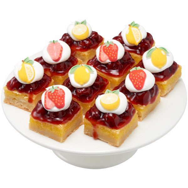 Strawberries Dec-Ons Sugar Edible Decorations 12ct