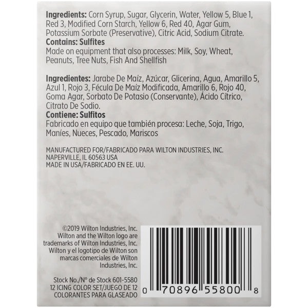 Wilton Edible Gel Food Coloring Set – 12 Piece – 6 oz.