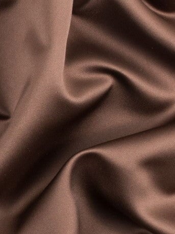 Stretch Silk Charmeuse Chocolate Brown