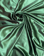 Crepe Satin Polyester Fabric - Hunter Green, Shiny Satin, 58" Width (1 Yard)