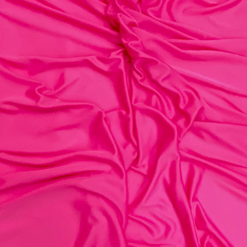 Stretch Lining Polyester Fabric - Hot Pink, Matte Soft, 60" Width (1 Yard)