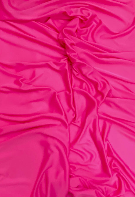 Stretch Lining Polyester Fabric - Hot Pink, Matte Soft, 60" Width (1 Yard)