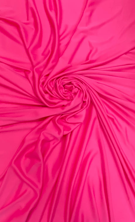 Stretch Lining Polyester Fabric - Hot Pink, Matte Soft, 60" Width (1 Yard)