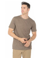 Lucky Blessed Life 3142P Polyester Cotton Fabric - Heather Brown, Sublimation T-Shirt, 4.2 Oz, Side Seam, Ribbed Neck (1 Piece)