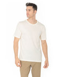 Lucky Blessed Life 3142P Polyester Cotton Fabric - Heather Natural, Sublimation T-Shirt, 4.2 Oz, Side Seam, Ribbed Neck (1 Piece)