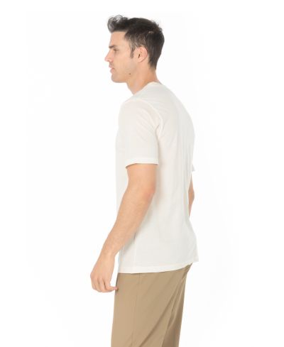Lucky Blessed Life 3142P Polyester Cotton Fabric - Heather Natural, Sublimation T-Shirt, 4.2 Oz, Side Seam, Ribbed Neck (1 Piece)