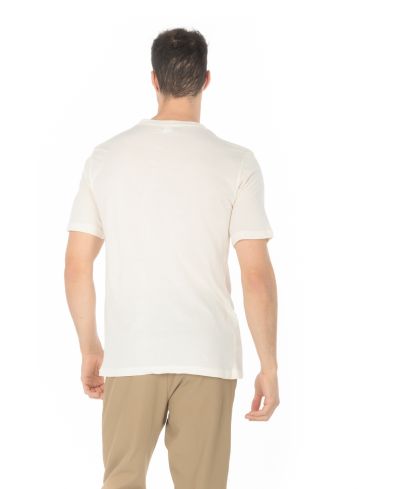 Lucky Blessed Life 3142P Polyester Cotton Fabric - Heather Natural, Sublimation T-Shirt, 4.2 Oz, Side Seam, Ribbed Neck (1 Piece)