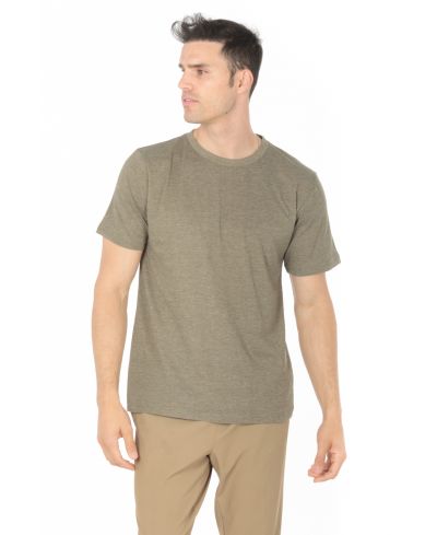 Lucky Blessed Life 3142P Polyester Cotton Sublimation Fabric - Heather Olive, Lightweight, Ribbed Neck (1 Shirt)