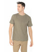 Lucky Blessed Life 3142P Polyester Cotton Sublimation Fabric - Heather Olive, Lightweight, Ribbed Neck (1 Shirt)