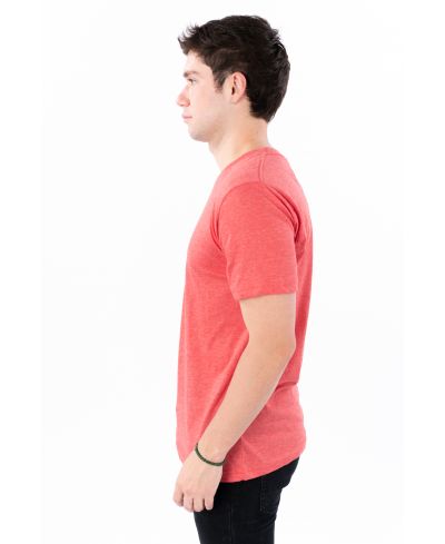 Lucky & Blessed Life 3142P Poly Cotton Fabric - Heather Red, Light Weight, Sublimation Ready (1 Shirt)