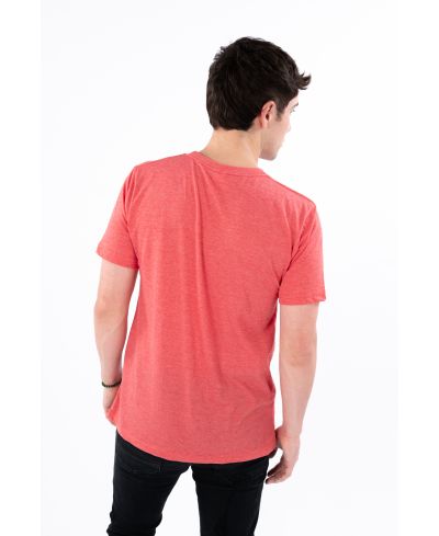Lucky & Blessed Life 3142P Poly Cotton Fabric - Heather Red, Light Weight, Sublimation Ready (1 Shirt)